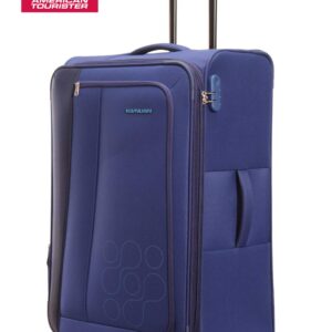 American Tourister Kamiliant (3 Pieces Set)-Polyester Small 56 cm, Medium 68 cm & Large 79 cm Softsided Spinner Luggage Trolley (Blue)