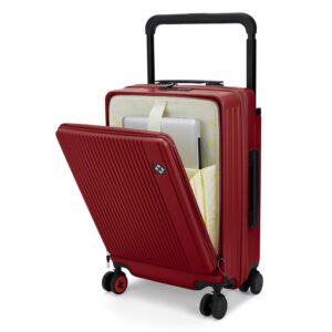 Nasher Miles Silicon Valley Hard-Sided Polycarbonate Cabin Luggage Maroon 20 inch |55 Trolley Bag