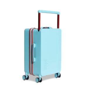 ICON - Signature Polycarbonate (PC) Hard-Sided Check in Suitcase, 65 CMS, 28 Inch, 65 litres | Ultra Lightweight & Durable | 8 Spinner Wheels | TSA Lock | Check in - Medium | Turquoise Blue